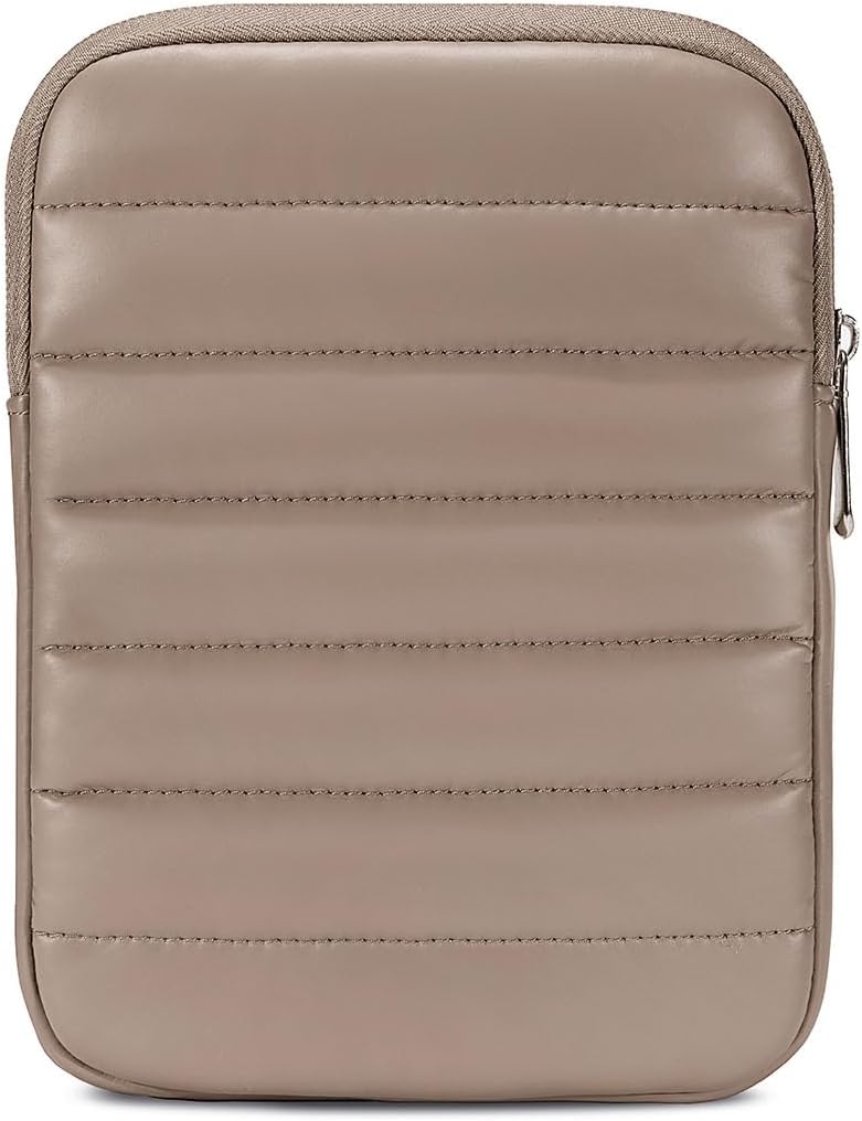Clezolraa 6-7 Inch Puffy Sleeve Case for 7" Kindle Paperwhite 12th Gen/Colorsoft 2024, 6.8" Kindle Paperwhite 11th Gen, 6" Kindle 11th Gen 2024/2022, Oasis, Protective Pouch Bag, Mocha - Image 1
